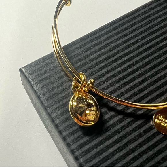 NEW Alex and Ani Topaz Birthstone Bracelet Gold Orange Charms - Picture 5 of 8